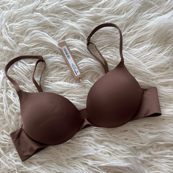 Skims Ultimate Push up Plunge Bra Jasper Size 32A - Picture 3 of 7